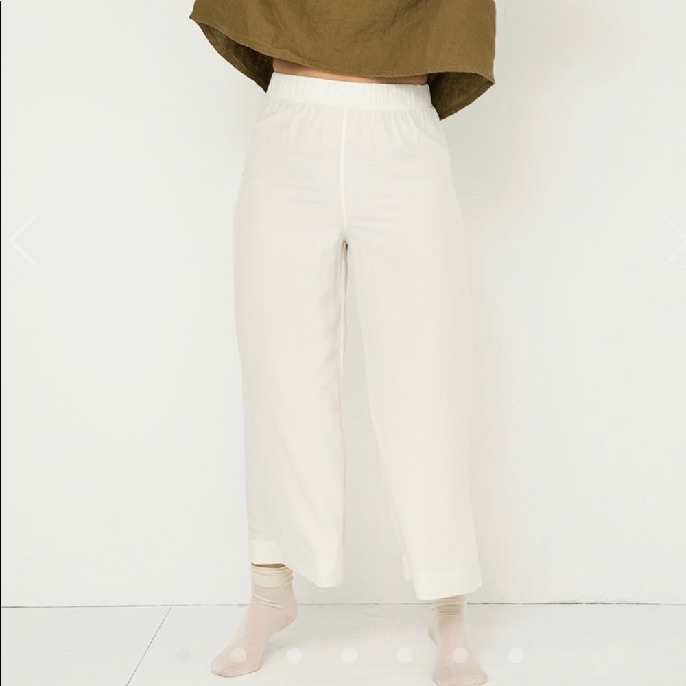 Elizabeth Suzann Florence Pants - Ivory Silk Crepe